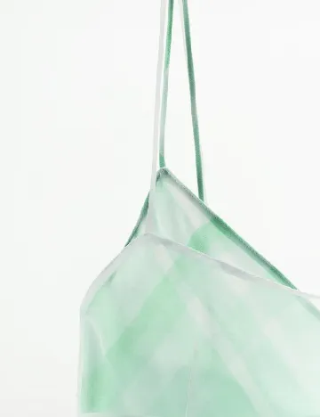 Rochie scurta Zara, verde/alb