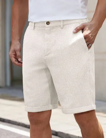 Pantaloni scurti SHEIN, ecru