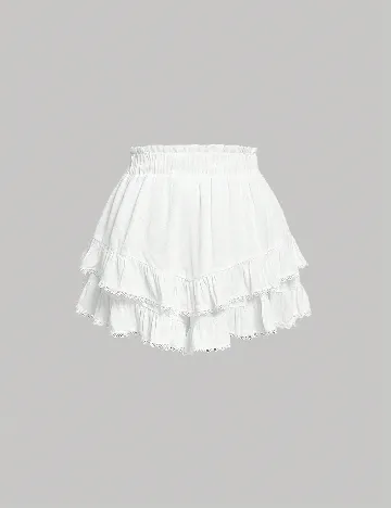 Pantaloni scurti SHEIN, alb