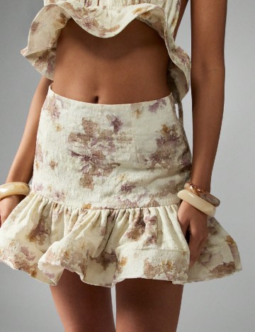 Fusta Missguided, crem