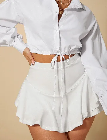 Fusta pantalon SHEIN, alb
