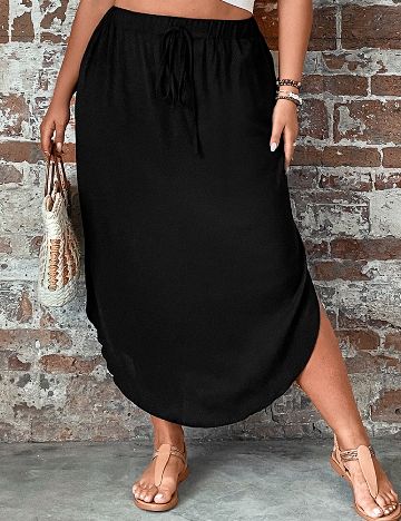 Fusta SHEIN CURVE, negru