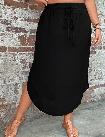 Fusta SHEIN CURVE, negru