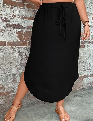 Fusta SHEIN CURVE, negru