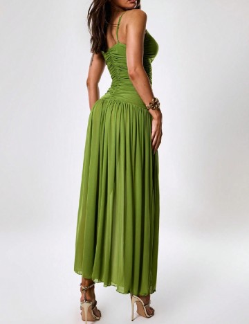 Rochie lunga Musera, verde