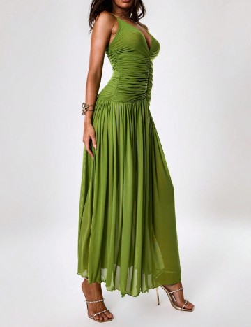 Rochie lunga Musera, verde