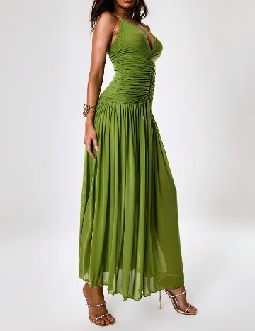 Rochie lunga Musera, verde