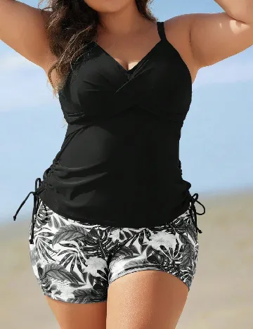 Costum de baie SHEIN CURVE, negru