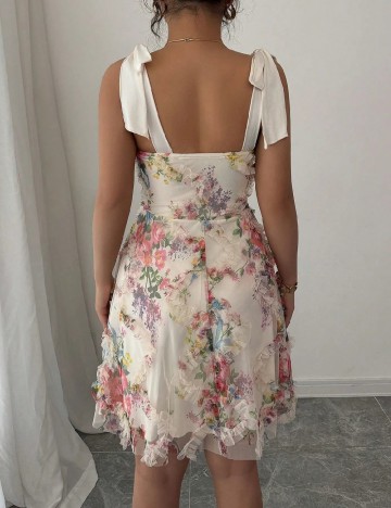 Rochie scurta SHEIN, crem
