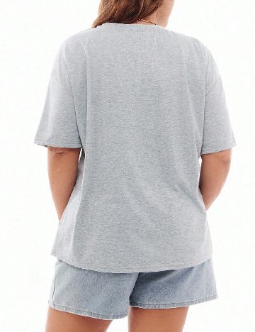 Tricou Oversize SHEIN CURVE, gri