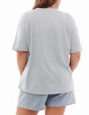 Tricou Oversize SHEIN CURVE, gri