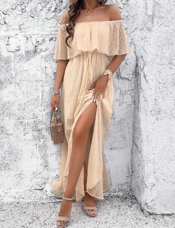 Rochie lunga SHEIN, crem