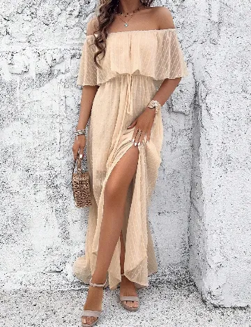 Rochie lunga SHEIN, crem