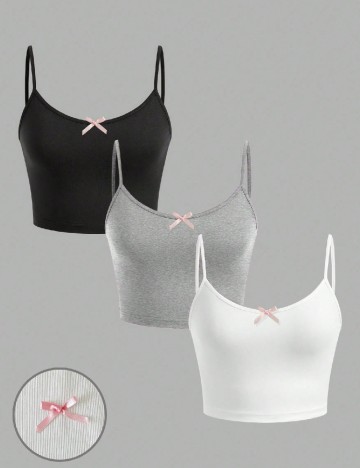 Set topuri 3 bucati SHEIN, mix culori