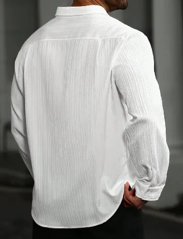 Camasa SHEIN Plus Size Men, alb