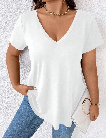 Tricou SHEIN CURVE, alb