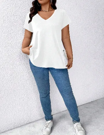 Tricou SHEIN CURVE, alb