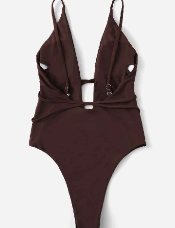 Costum de baie SHEIN, maro
