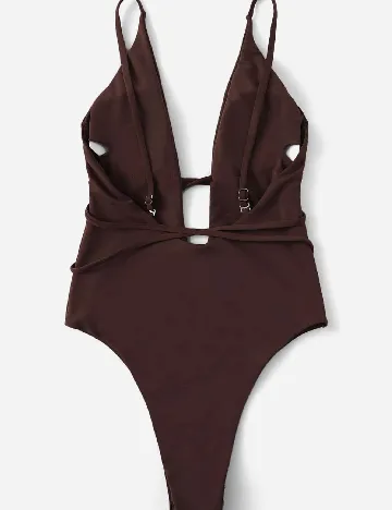 Costum de baie SHEIN, maro