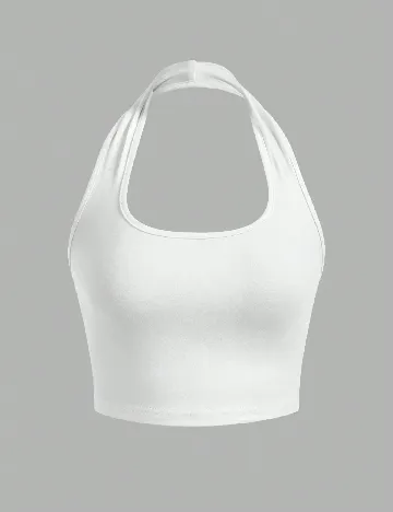Set topuri 2 bucati Shein Kids, alb/negru