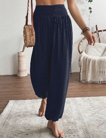 Pantaloni SHEIN, bleumarin