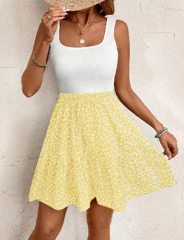 Rochie scurta Poeselle, galben