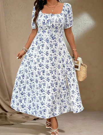 Rochie medie SHEIN CURVE, alb