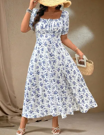 Rochie medie SHEIN CURVE, alb
