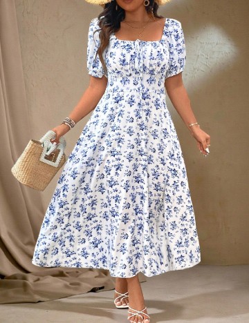 Rochie medie SHEIN CURVE, alb