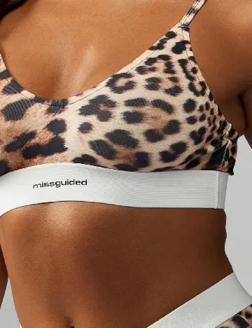 Bustiera Missguided, animal print