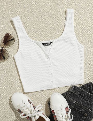 Top SHEIN, alb