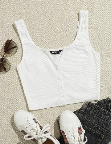 Top SHEIN, alb