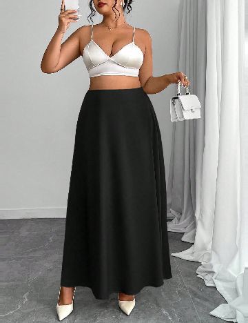 Fusta SHEIN CURVE, negru