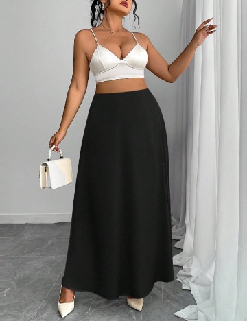 Fusta SHEIN CURVE, negru