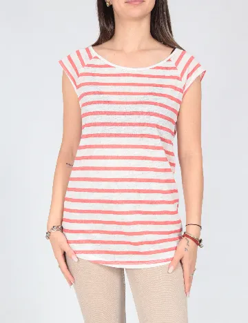 Bluza Zara, rosu/alb