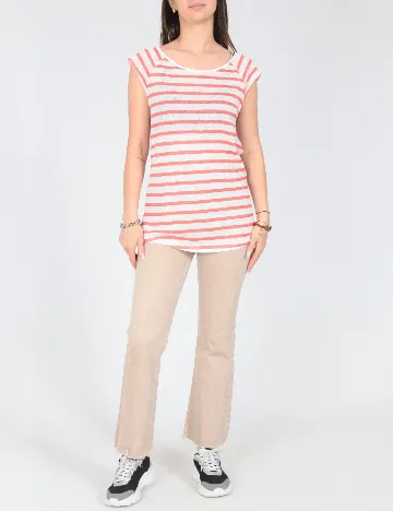 Bluza Zara, rosu/alb