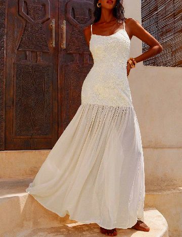 Rochie de plaja SHEIN, crem