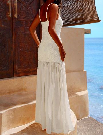 Rochie de plaja SHEIN, crem