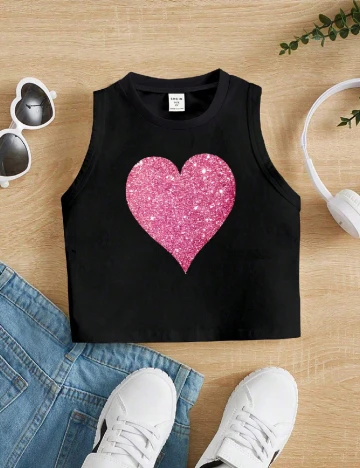 Top Shein Kids, negru
