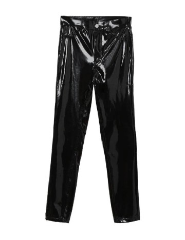 Pantaloni imitatie de piele Tezenis, negru