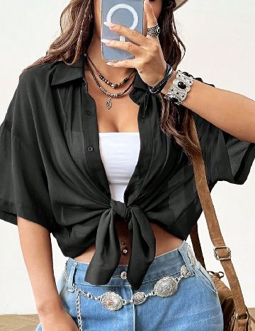Camasa SHEIN, negru