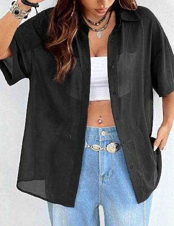 Camasa SHEIN, negru