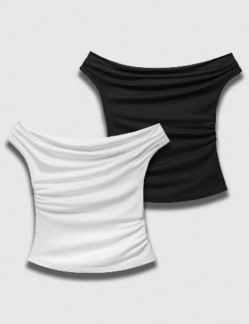 Set topuri 2 bucati SHEIN, mix culori