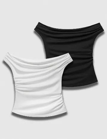 Set topuri 2 bucati SHEIN, mix culori