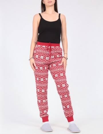 Pantaloni de pijama Tezenis, rosu