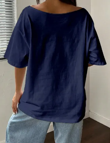 Tricou SHEIN CURVE, bleumarin