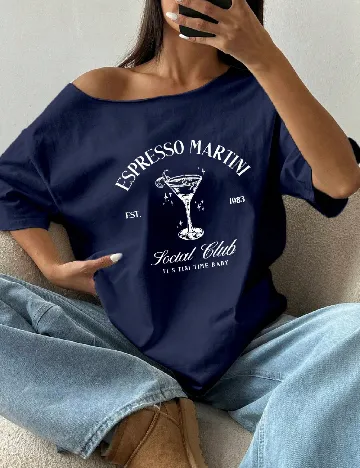Tricou SHEIN CURVE, bleumarin
