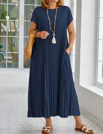 Rochie lunga SHEIN CURVE, bleumarin