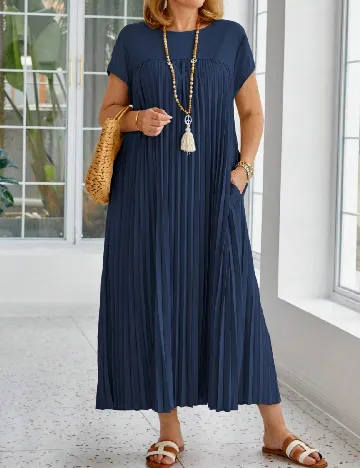 Rochie lunga SHEIN CURVE, bleumarin