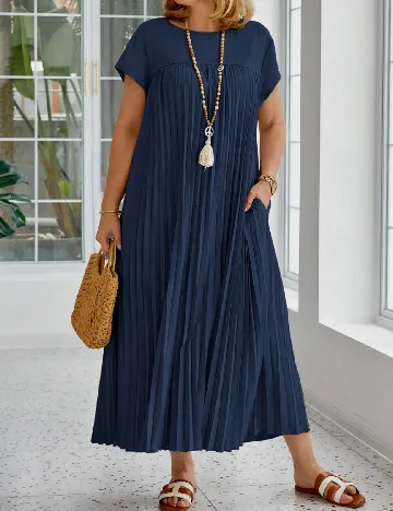 Rochie lunga SHEIN CURVE, bleumarin